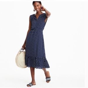 J.Crew Mercantile Navy Dragon Fly Midi Dress